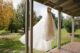 wedding dress hanging